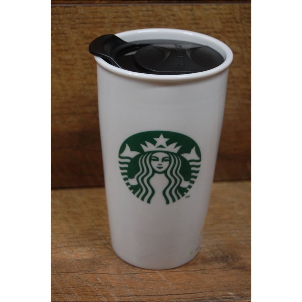 Starbucks Coffee Ceramic Tumbler 12oz 2015 Disney Parks RETIRED w/ Lid - Picture 2 of 7